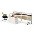 Cross Shape 4 People Modern Office Workstation Partitions